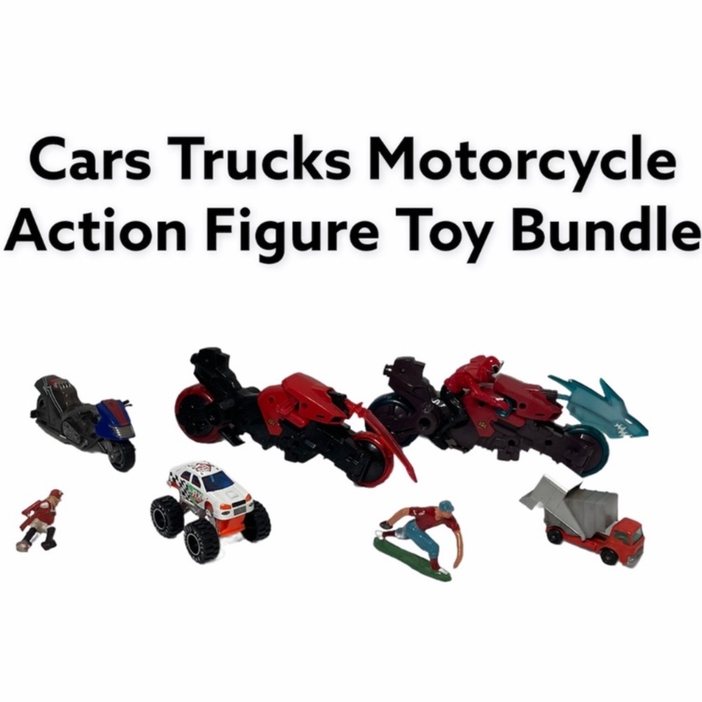 Action Figures Vehicle Toy Set Vintage Matchbox Cars 2000s Y2K Red Black Blue